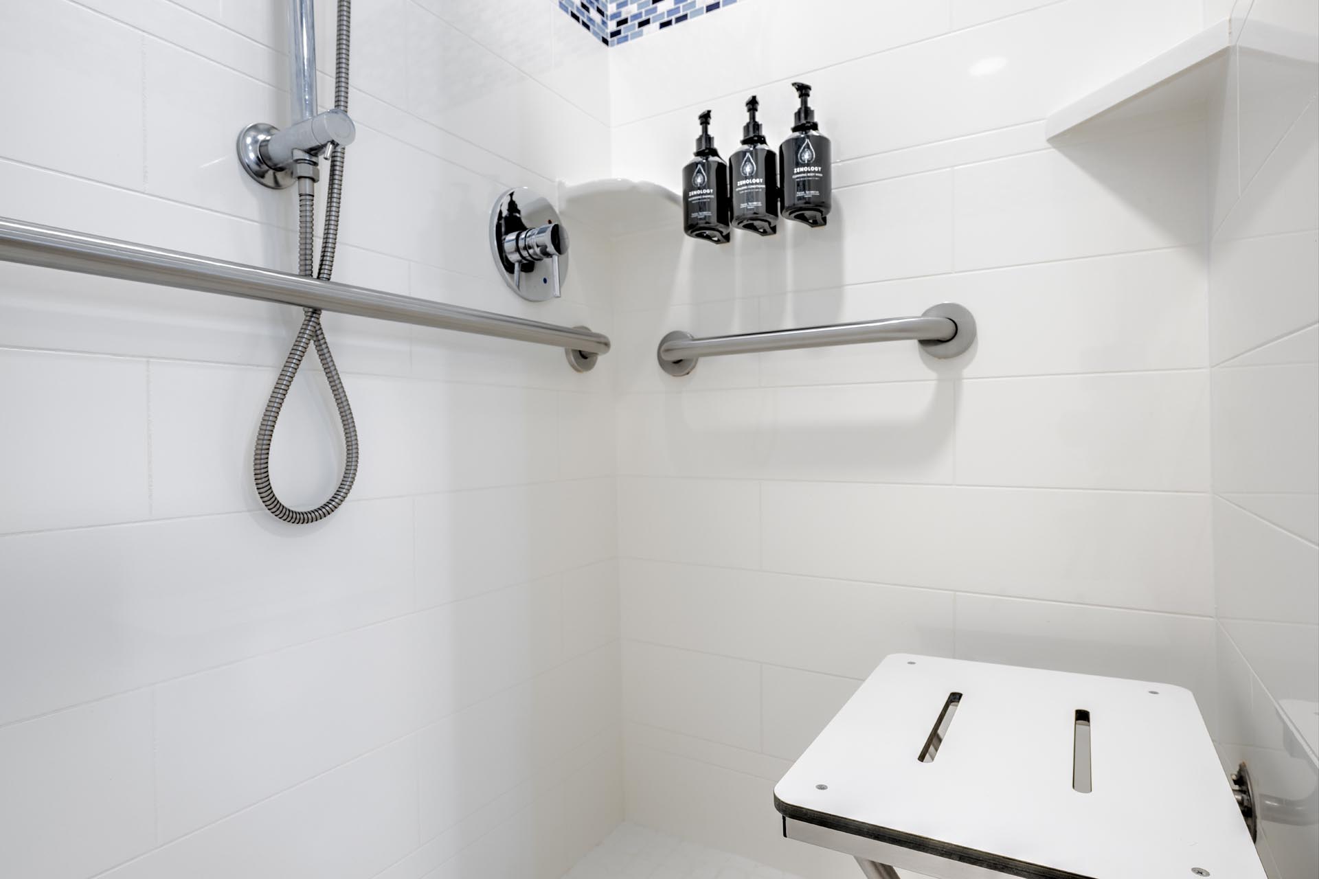 Guest bathroom with ADA bath amenities